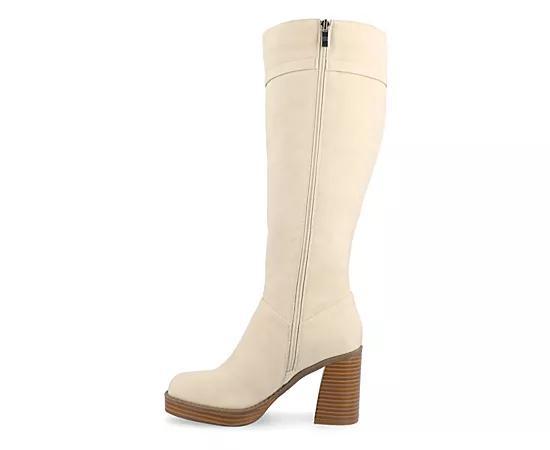 Journee Tru Comfort Foam™ Letice Women's Knee-High Boots, Size: 8 Wide, Ivory Product Image