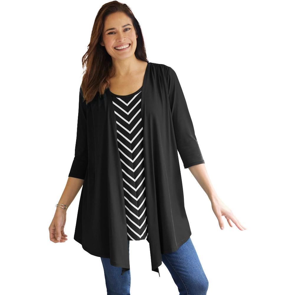 Woman Within Women's Plus Size 7-Day Layered 2-In-1 Tunic Product Image