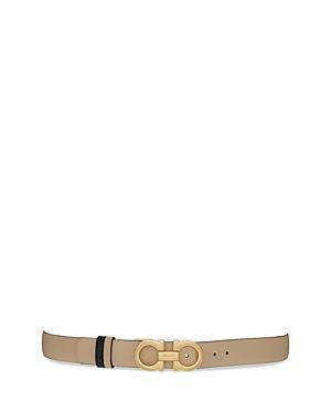 Gancini-Buckle Reversible Leather Belt Product Image