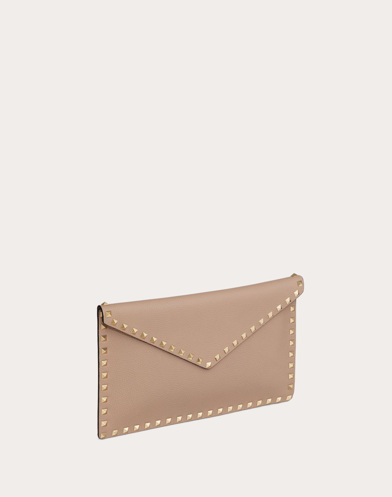 ROCKSTUD GRAINY CALFSKIN ENVELOPE POUCH Product Image