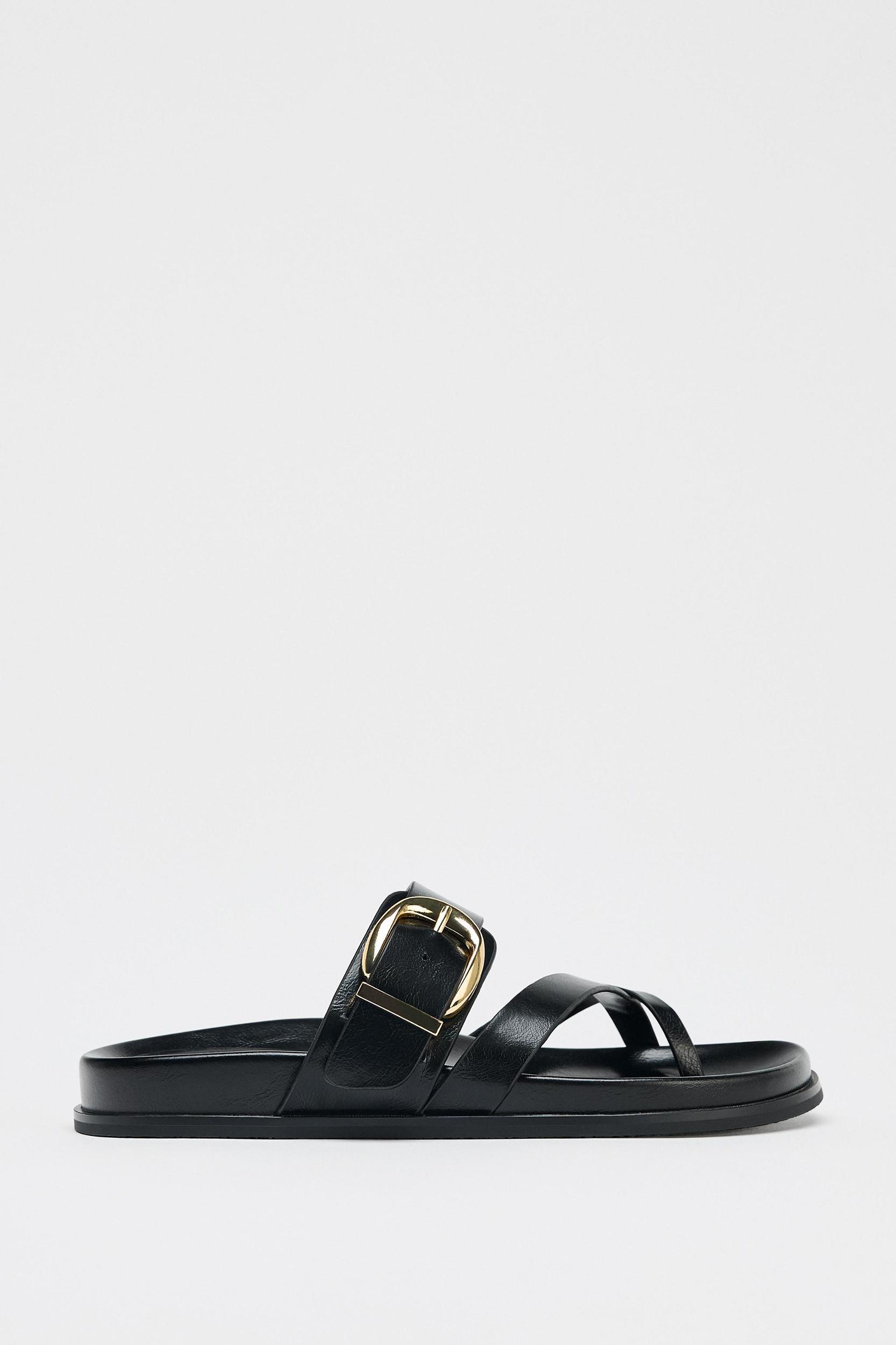 FLAT BUCKLE SANDALS Product Image