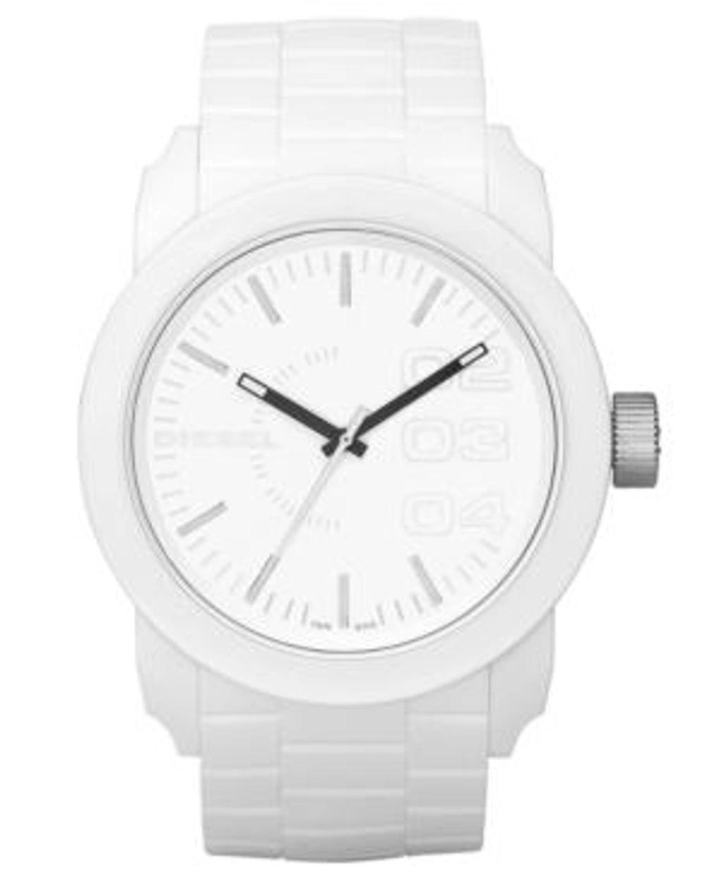 DIESEL Men's White Silicone Strap Watch 44mm Dz1436 Product Image