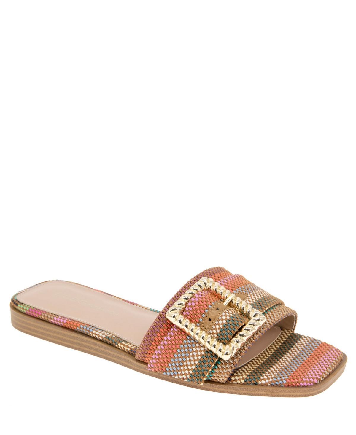 BCBGeneration Womens Mollie Buckled Slide Flat Sandals Product Image