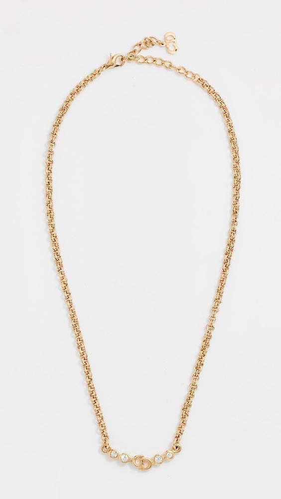 What Goes Around Comes Around Dior Gold Crystal CD Necklace | Shopbop Product Image