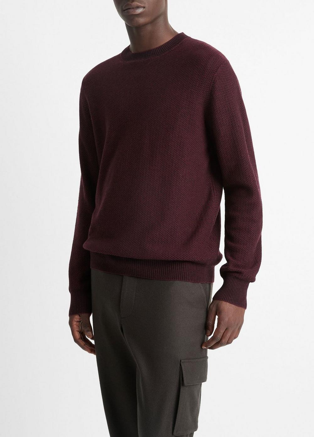 Geo-Jacquard Wool-Blend Crew Neck Sweater Product Image