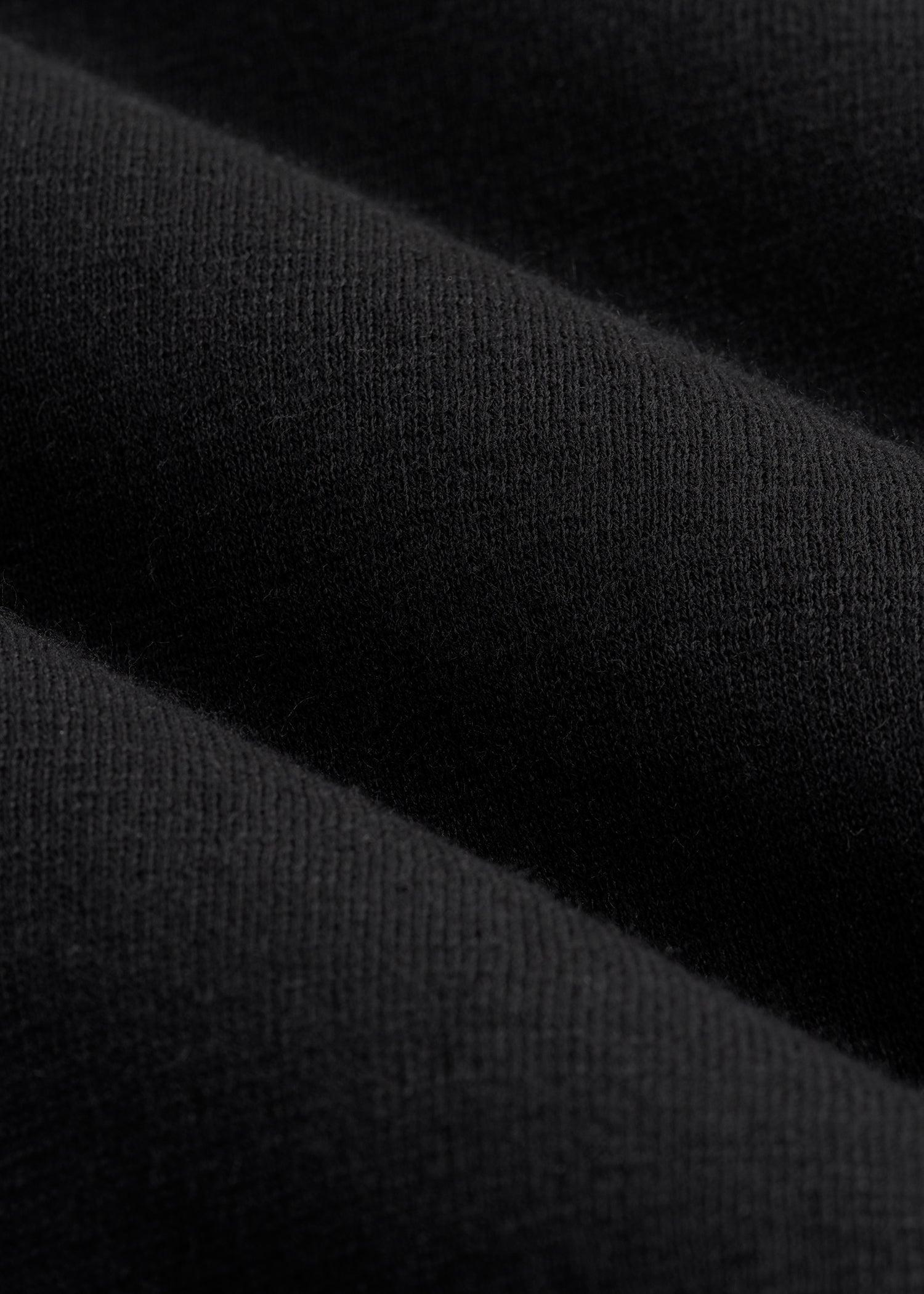 Linen Blend Split Hem V-Neck Sweater for Tall Women in Black Female Product Image