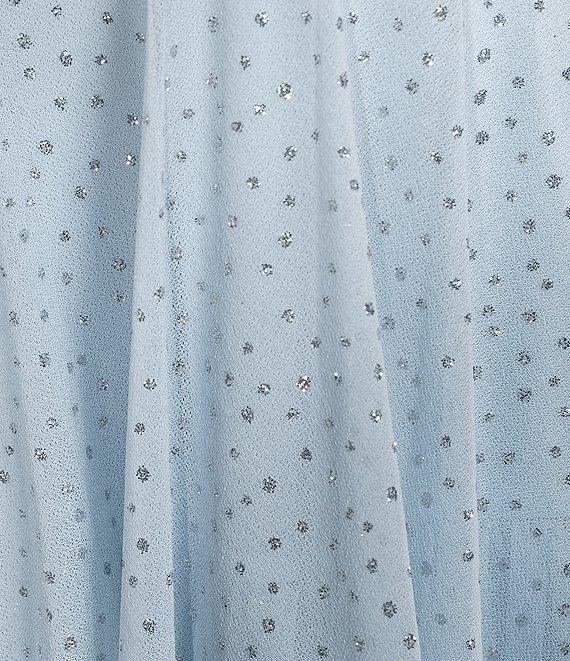 Midnight Doll Long Sleeve Glitter Dot Double Hem Fit & Flare Dress Product Image