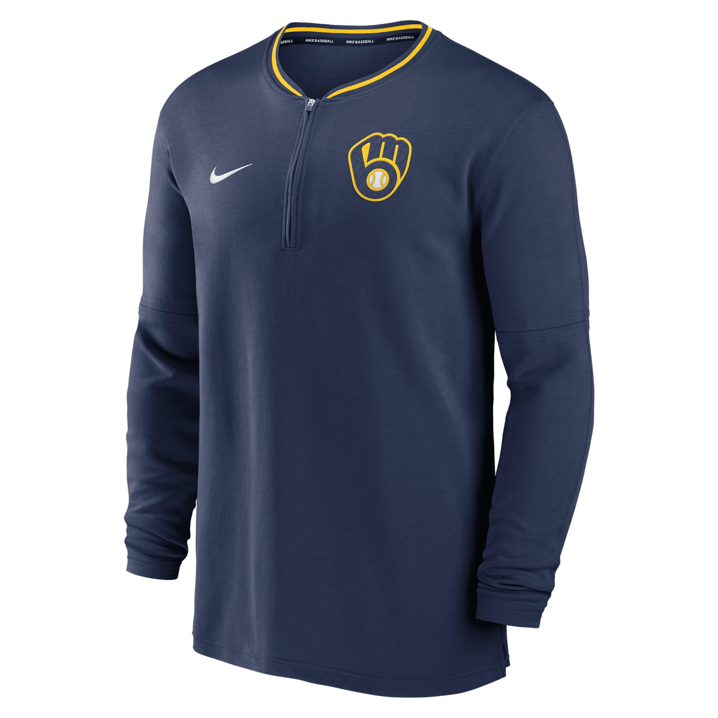 New York Yankees Authentic Collection Nike Mens Dri-FIT MLB 1/2-Zip Long-Sleeve Top | 014G194NNK-2G4 Product Image