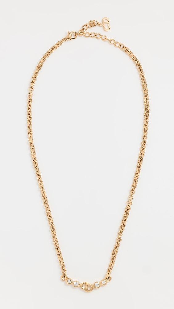 What Goes Around Comes Around Dior Gold Crystal CD Necklace | Shopbop Product Image