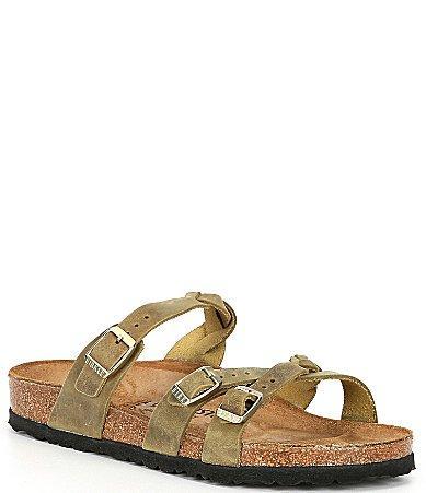 Birkenstock Womens Franca Braid Oiled Leather Strappy Sandals Product Image