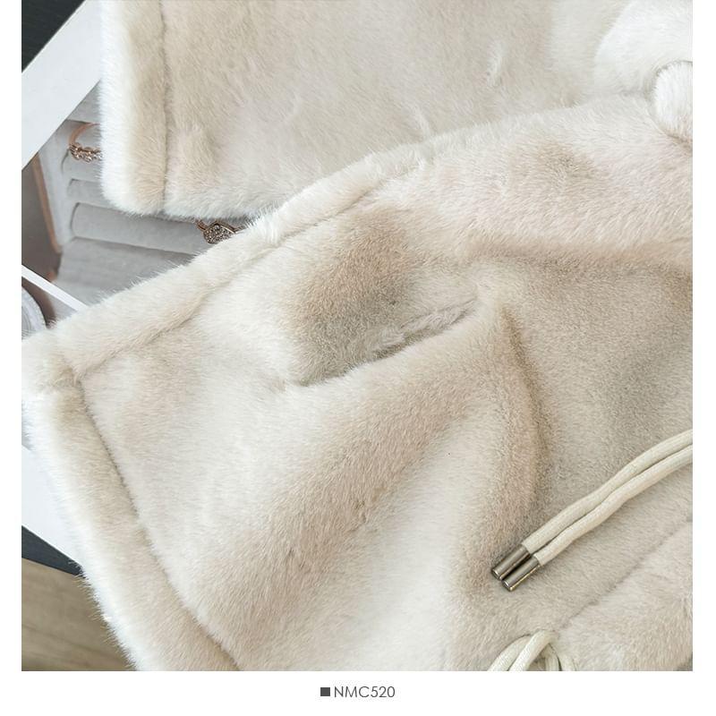 Collared Faux-Fur Coat Product Image