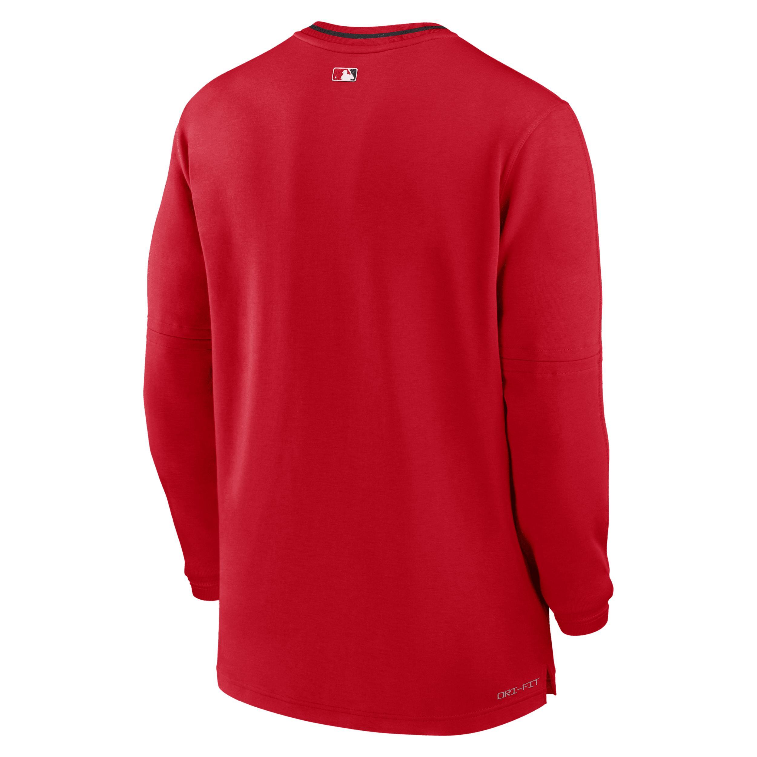 Cincinnati Reds Authentic Collection Nike Men's Dri-FIT MLB 1/2-Zip Long-Sleeve Top Product Image