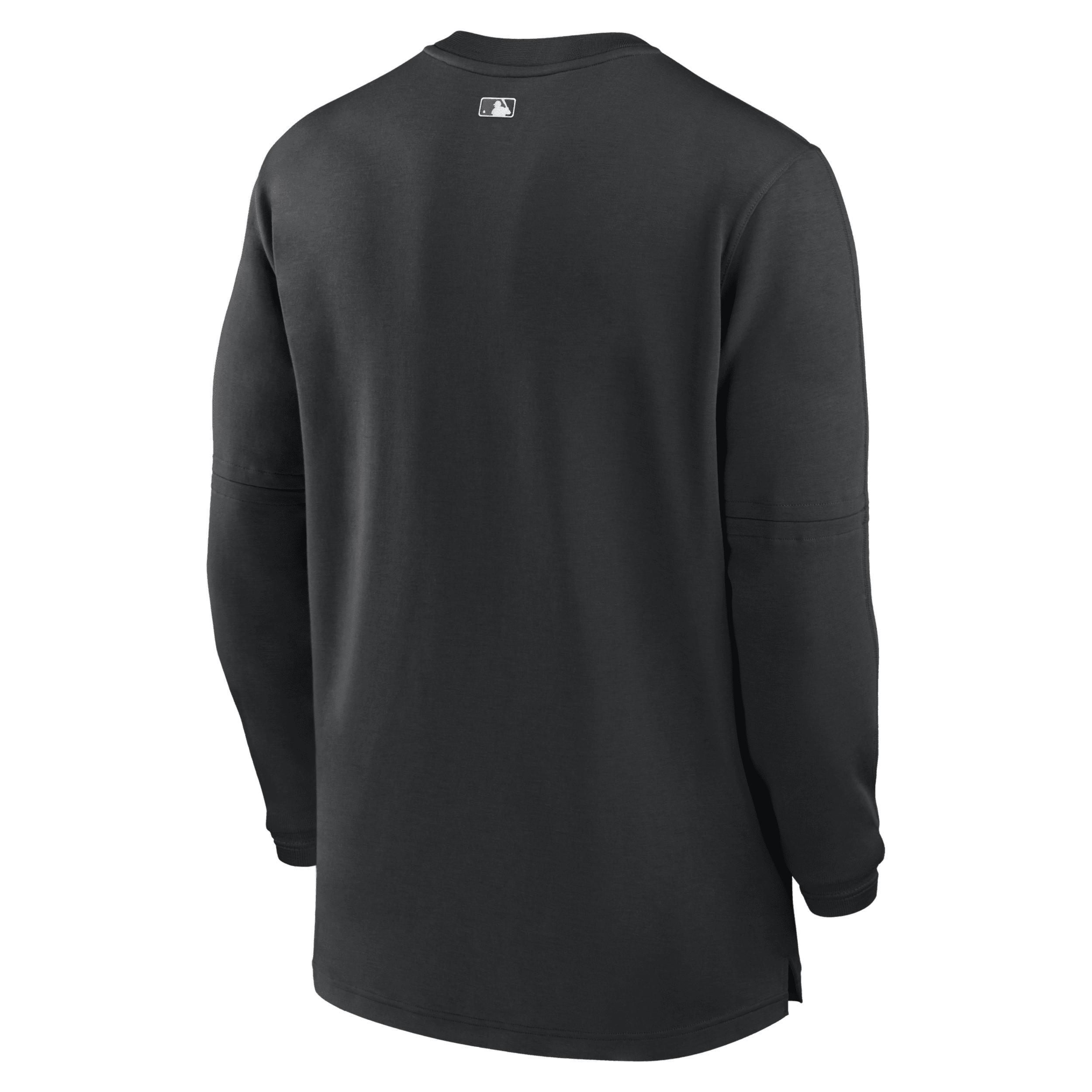 Los Angeles Angels Authentic Collection Game Time Nike Men's Dri-FIT MLB 1/2-Zip Long-Sleeve Top Product Image