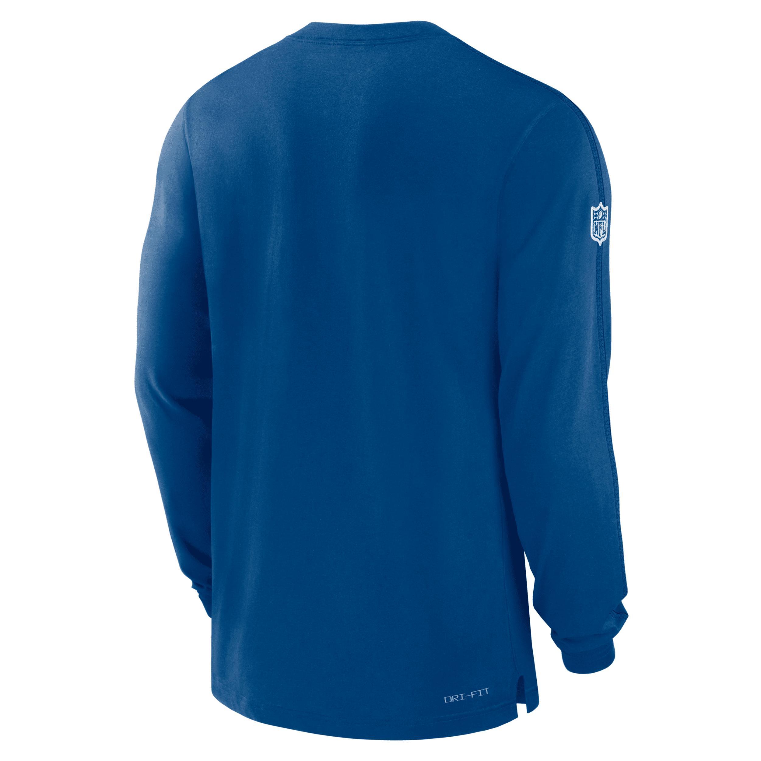 Indianapolis Colts Sideline Player Team Issue Mens Nike Mens Dri-FIT Long-Sleeve Top | 02FE4LB98-B73 Product Image