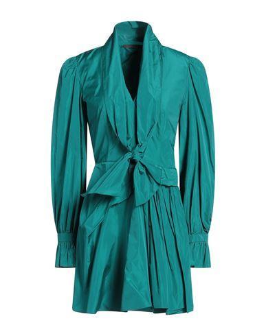 ALBERTA FERRETTI Woman Mini Dress Emerald Green Size 6 Polyester, Silk Product Image