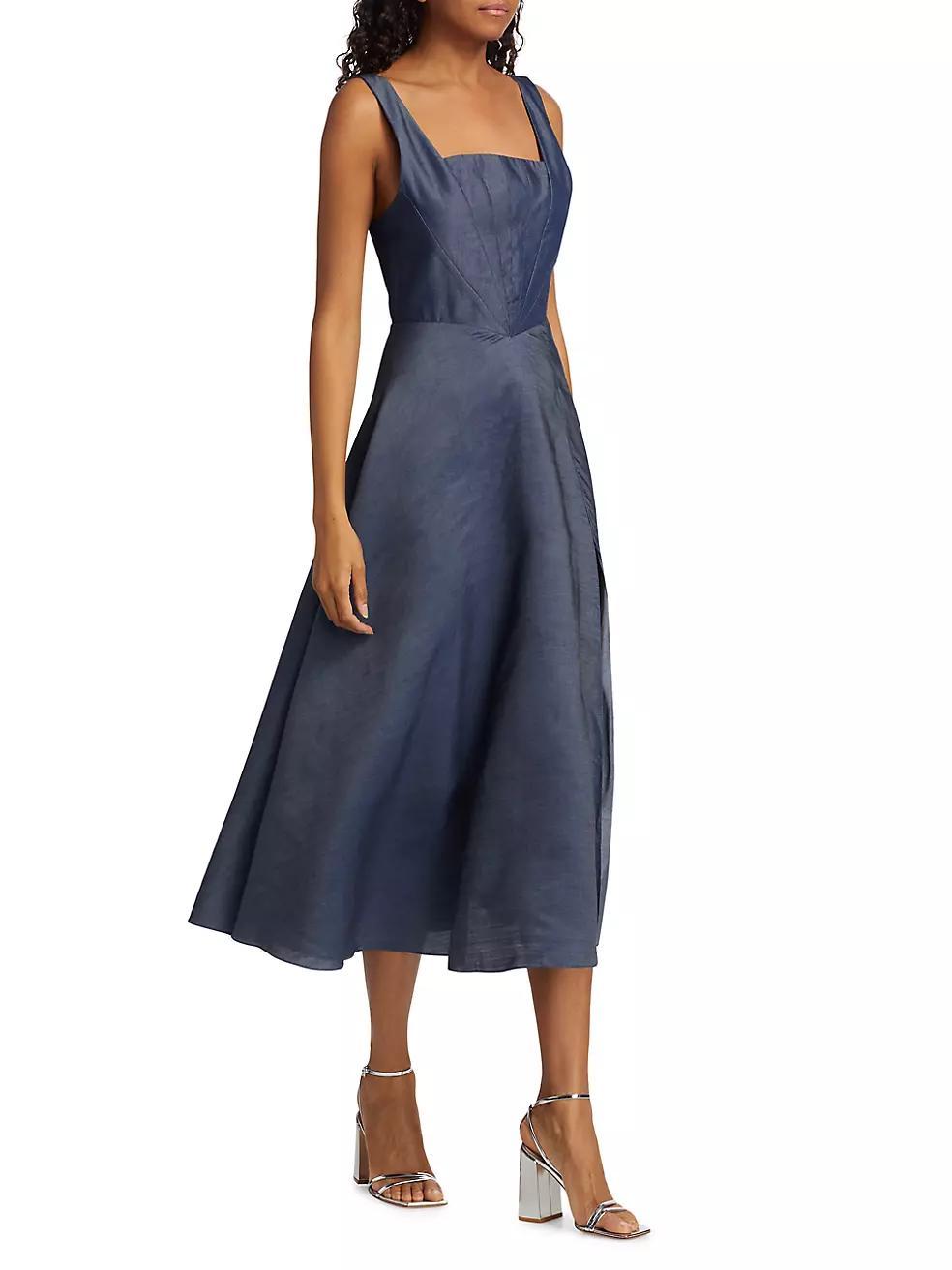 Adriana Chambray Midi-Dress Product Image