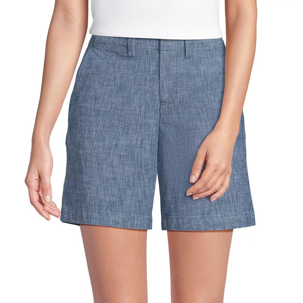 Women's Lands' End Elastic Back Classic Chino Shorts,  Product Image