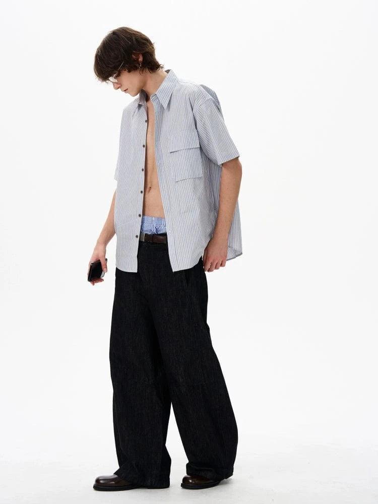 RT No. 18188 RETRO STRIPE BUTTON-UP SHIRT Product Image