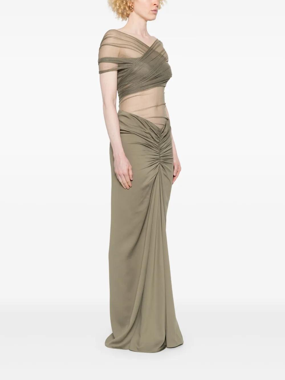 crossed tulle maxi dress Product Image
