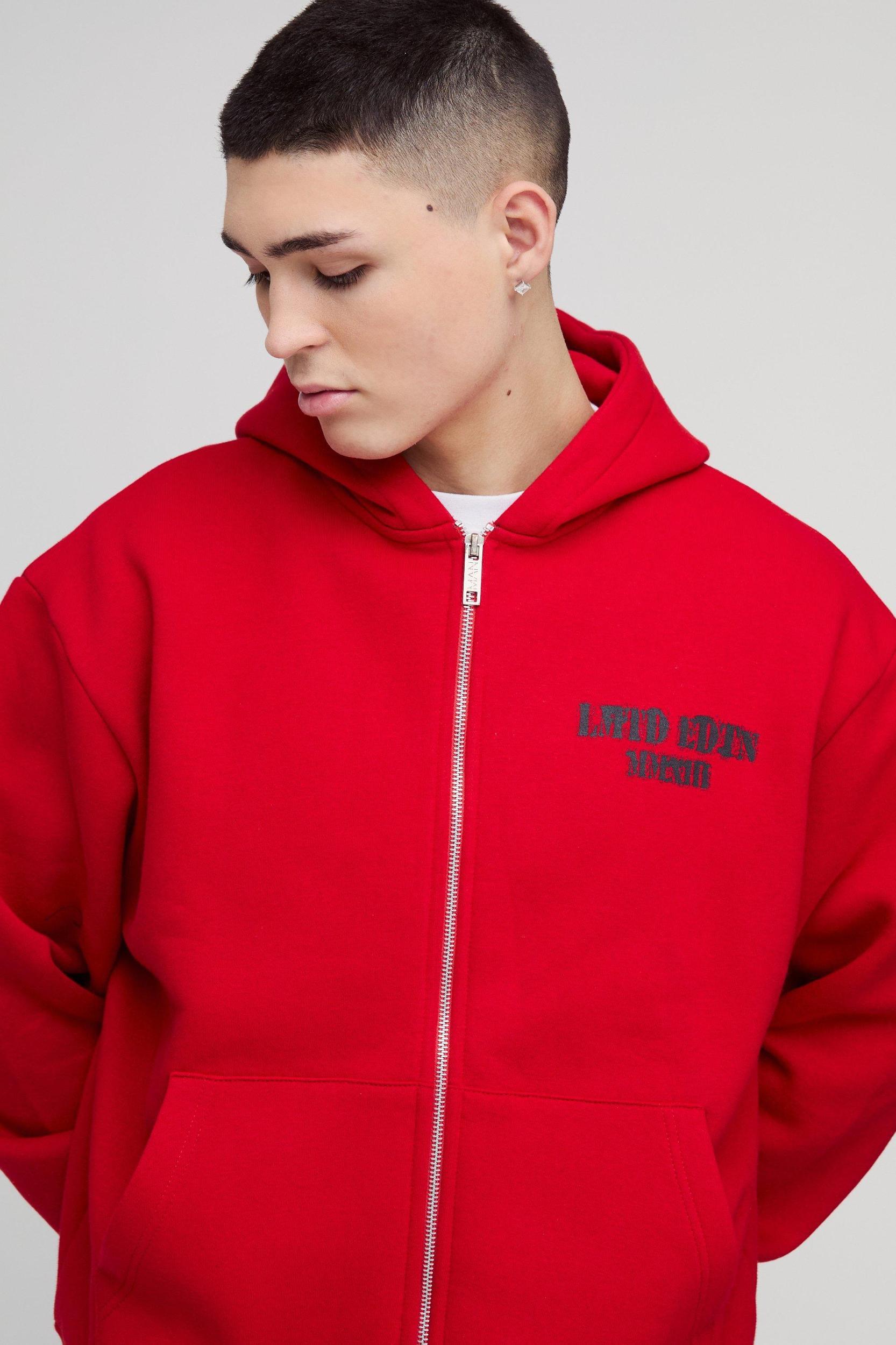 Oversized Boxy Ltd Edition Zip Through Hoodie | boohooMAN USA Product Image