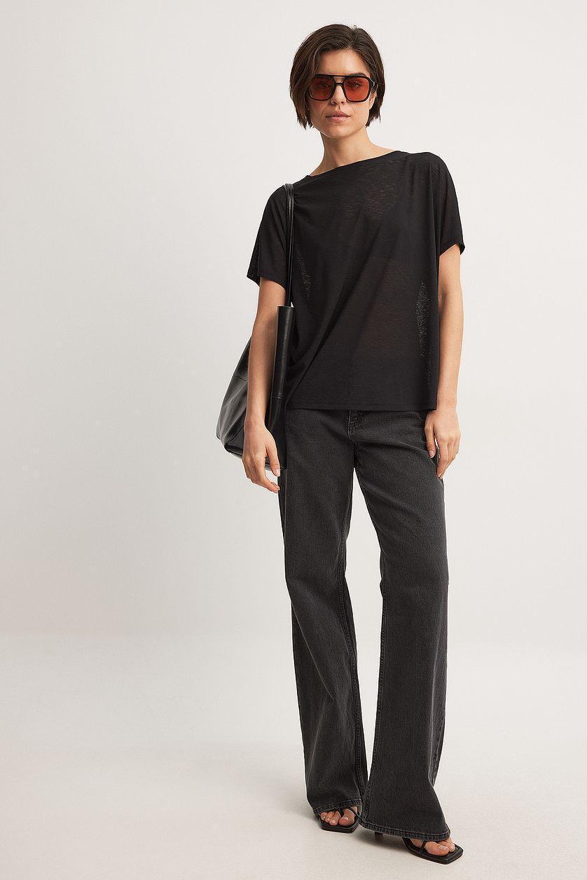 Sheer Kimono Sleeve T-shirt Offwhite Product Image