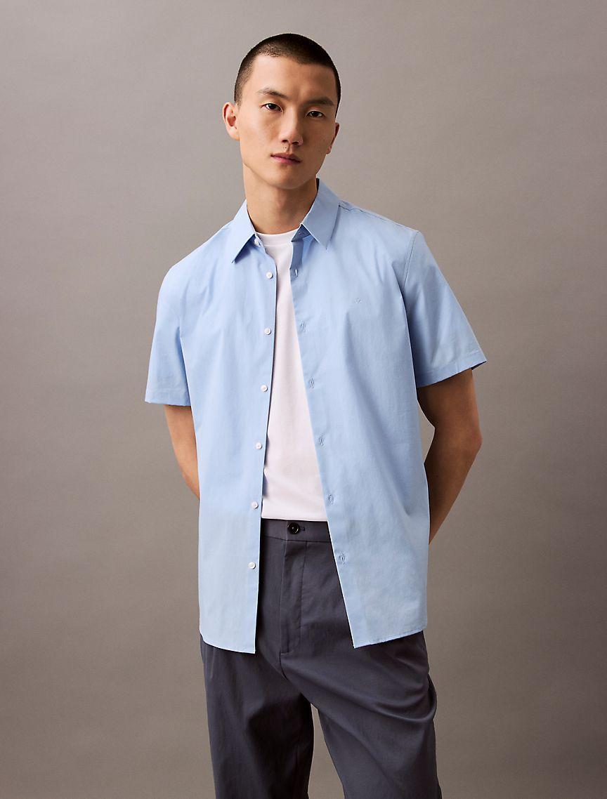 Cotton Stretch Slim Button-Down Shirt Product Image