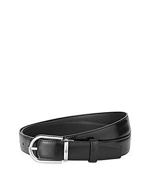 Mens Round Buckle Leather Belt Product Image