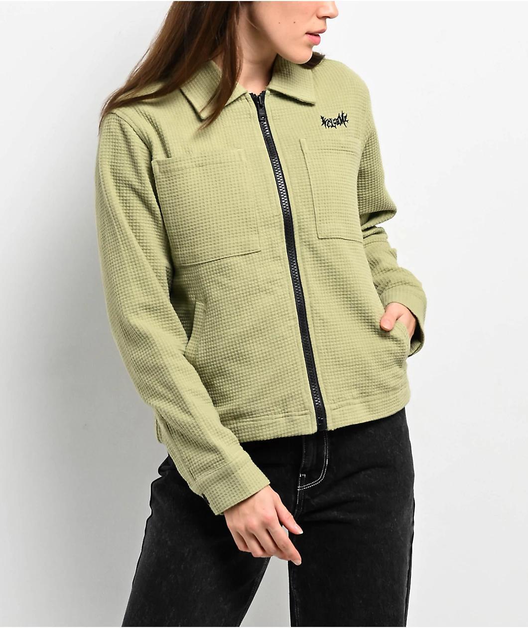 Welcome Fever Green Long Sleeve Zip Thermal Jacket Product Image