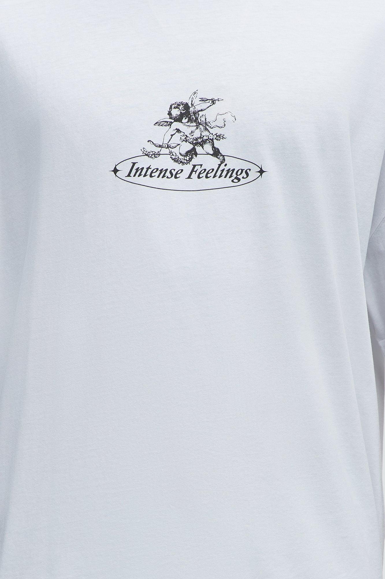 Intense Feelings Oversized Short Sleeve Tee - White Male Product Image