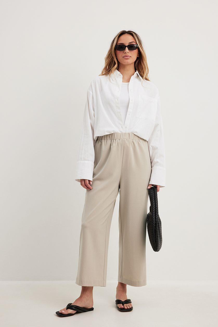 Elastic Waistband Culottes Product Image