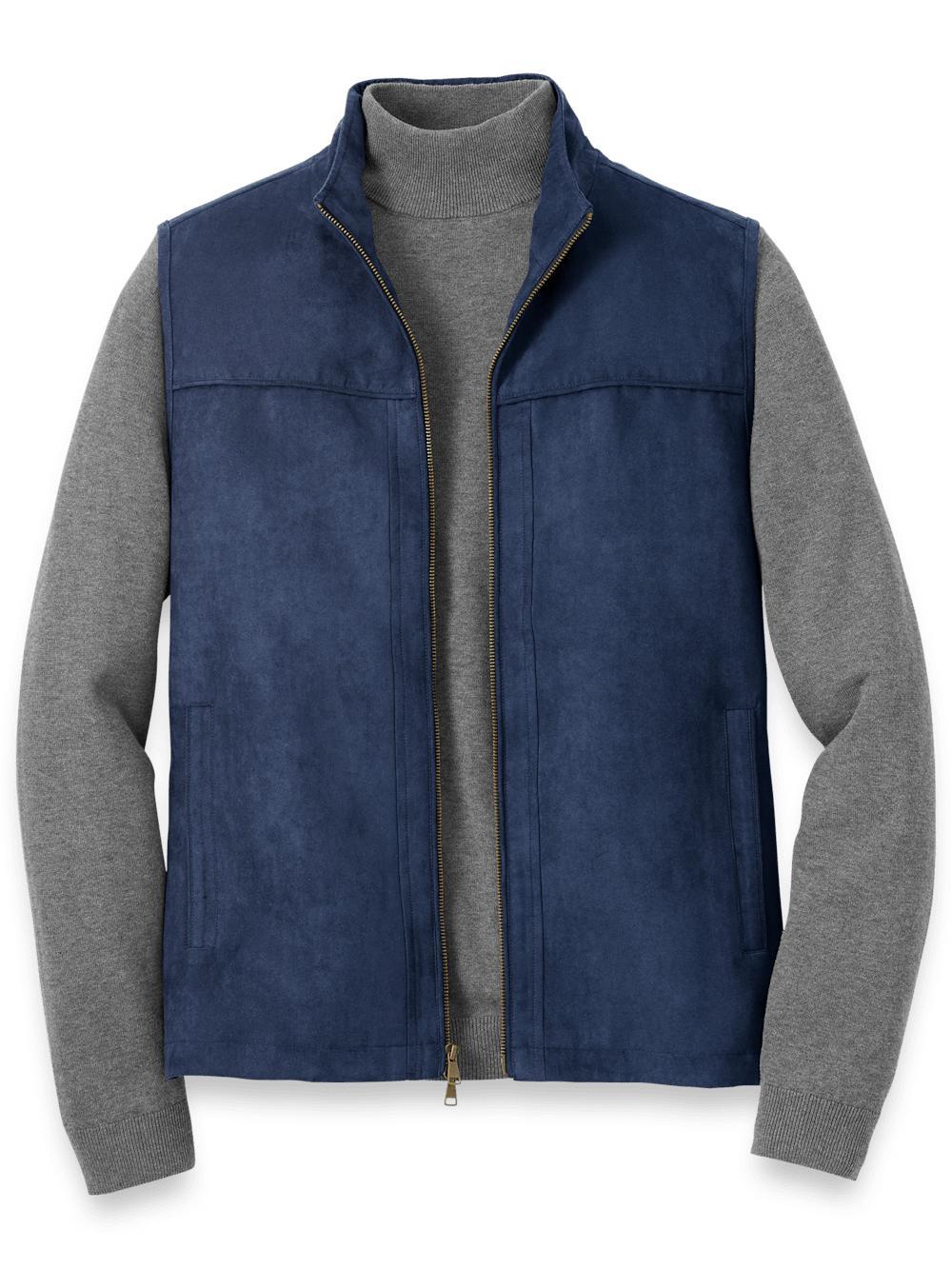 Microsuede Vest - Navy Product Image