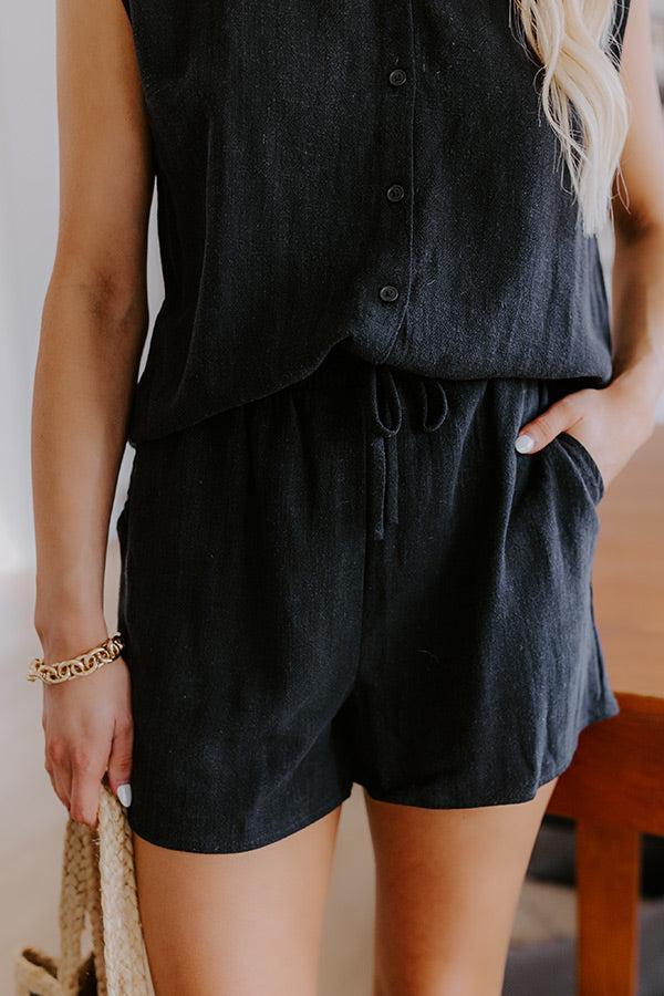 Perfect Match High Waist Linen-Blend Shorts Product Image