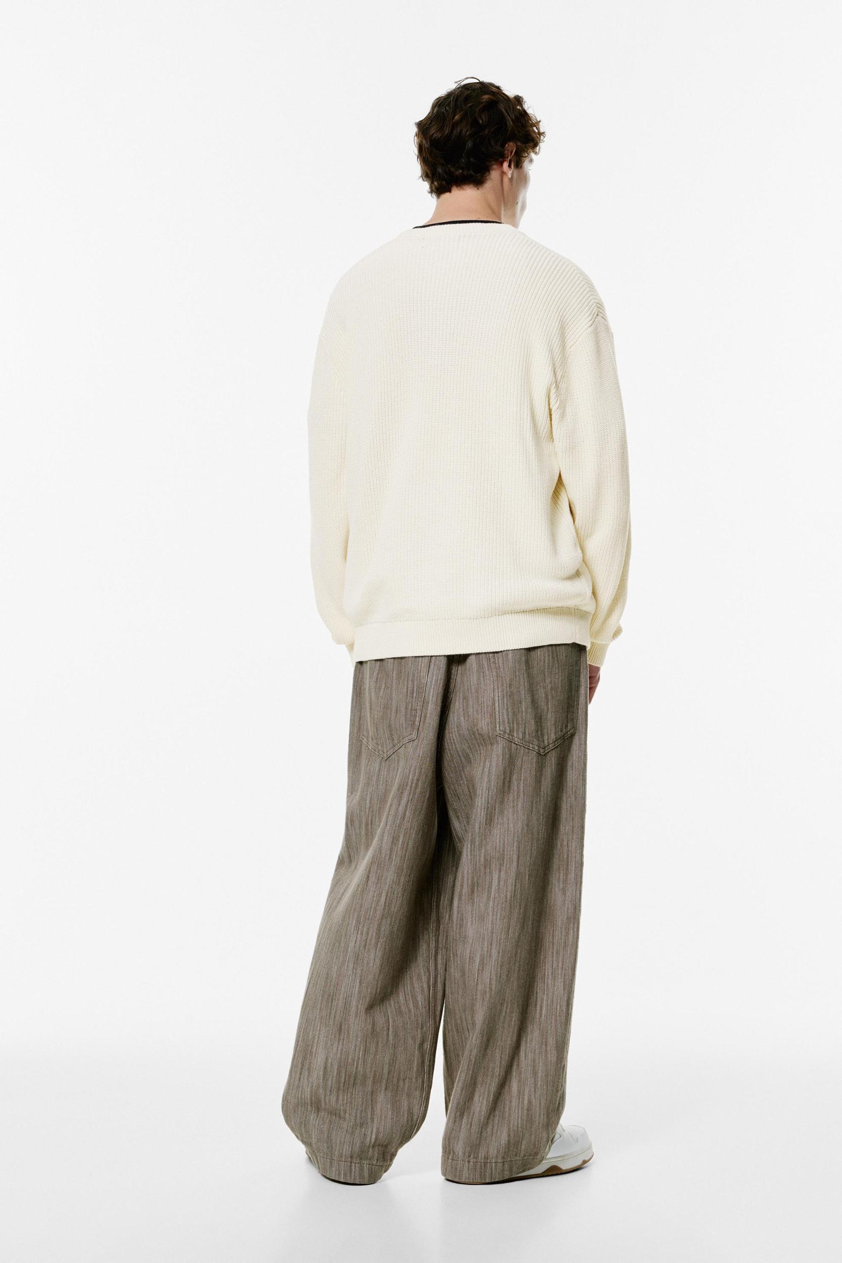 Super baggy jacquard trousers Product Image