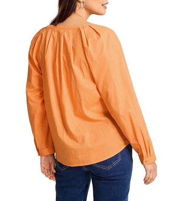 Tommy Bahama Sedona Sun Voile Split-V Neck Pintuck Long Sleeve Top Product Image