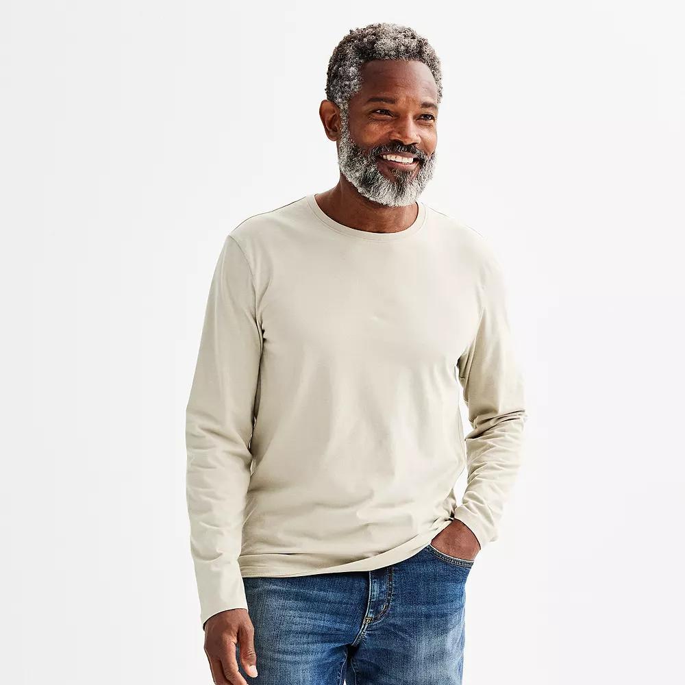 Men's Apt. 9® Premier Flex Long Sleeve Crewneck Tee,  Product Image