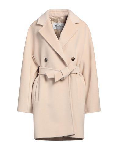 MAX MARA Woman Coat Beige Size 10 Virgin Wool, Cashmere Product Image