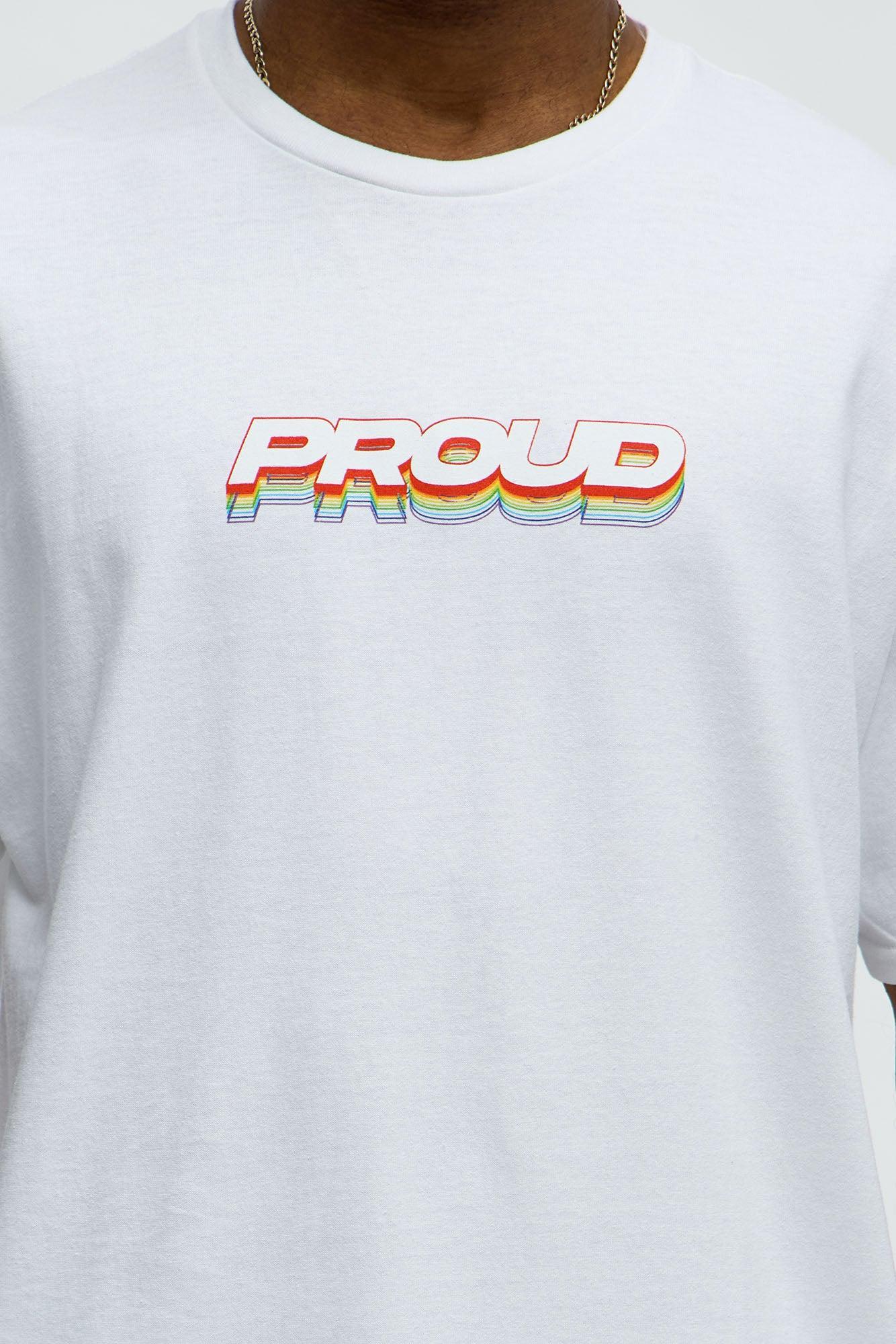 Proud Oversized Short Sleeve Tee - White Product Image
