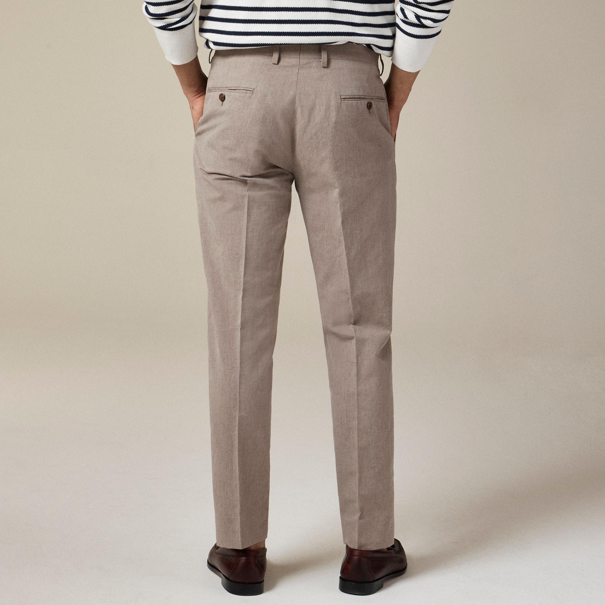 Ludlow Slim-fit suit pant in Irish cotton-linen blend Product Image