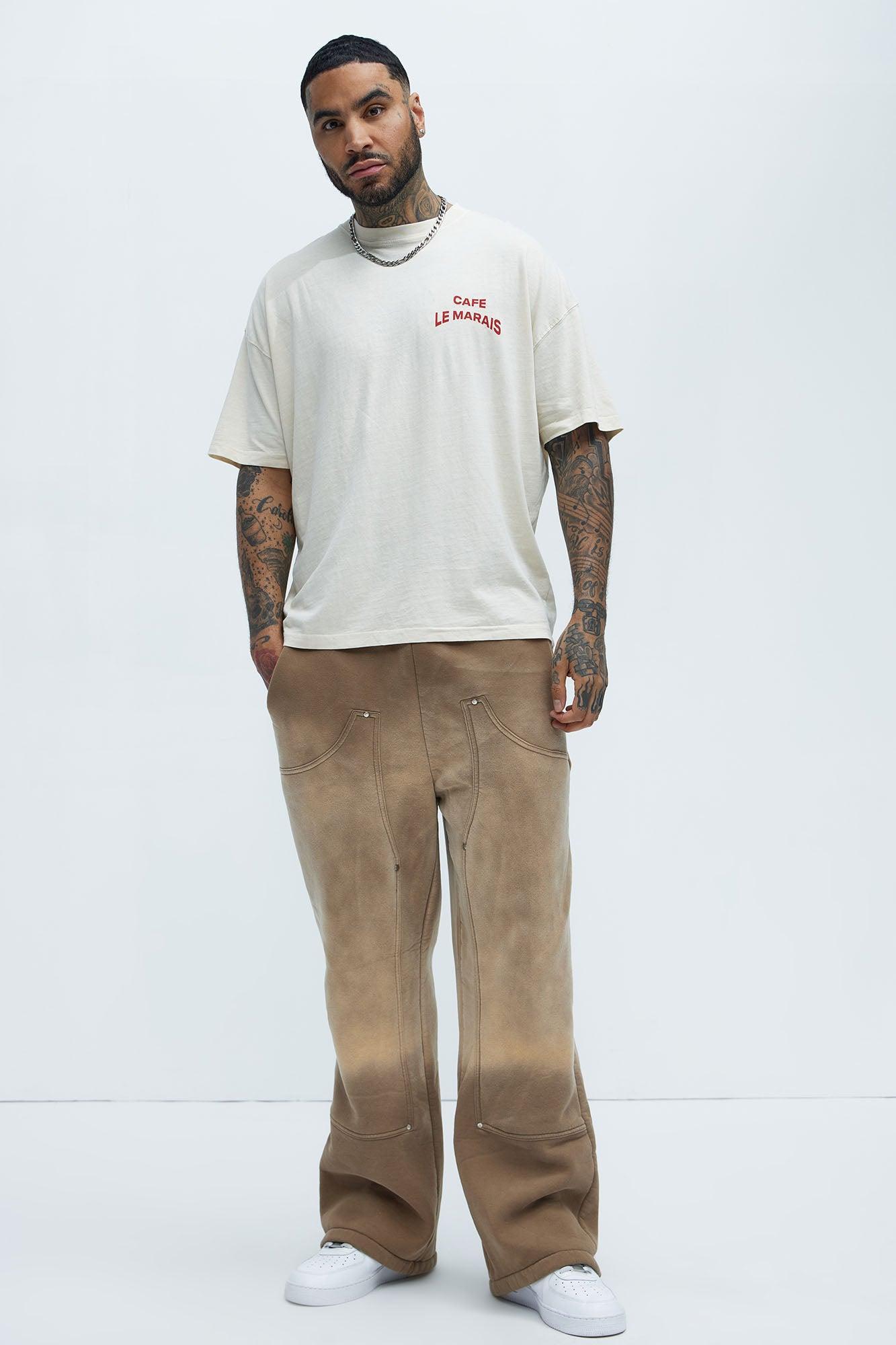 Cafe Le Marais Oversized Short Sleeve Tee - Cream Product Image