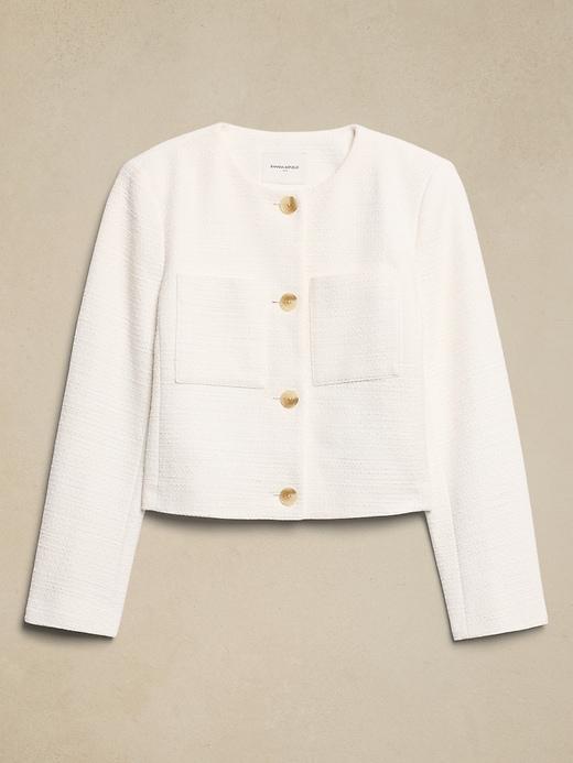 Boucle Collarless Jacket Product Image