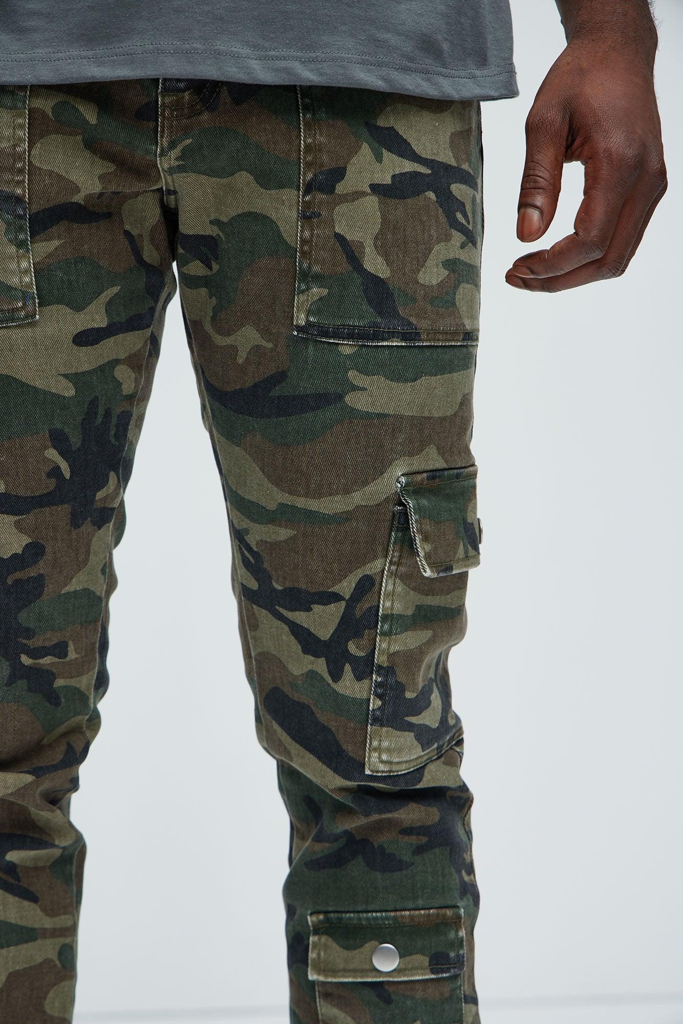 I'm Feeling Stacked Skinny Cargo Pants - Camouflage Product Image