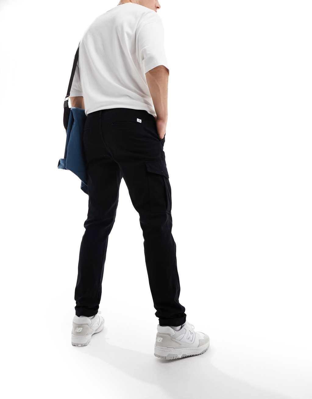 Jack & Jones cargo slim fit in black Product Image