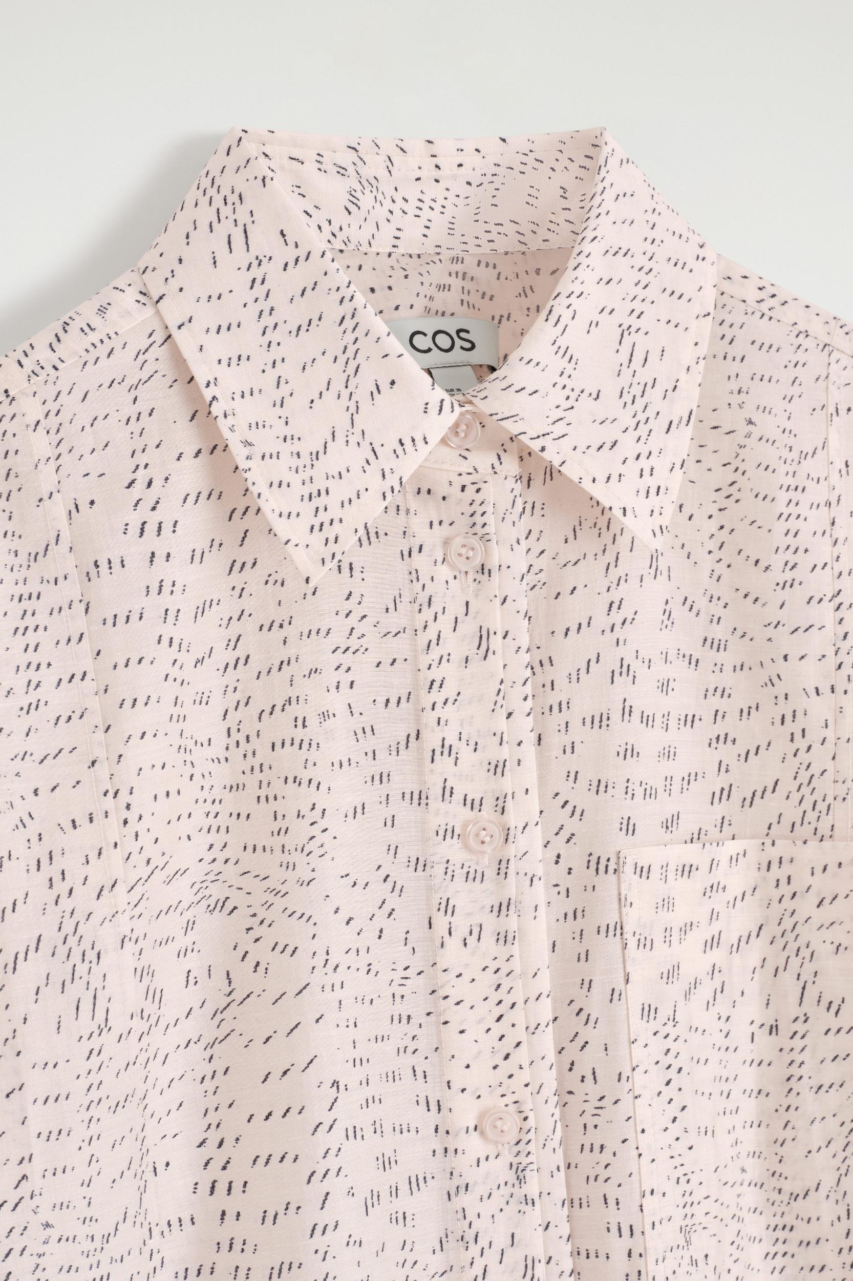 PRINTED FLUID SHIRT DRESS Product Image