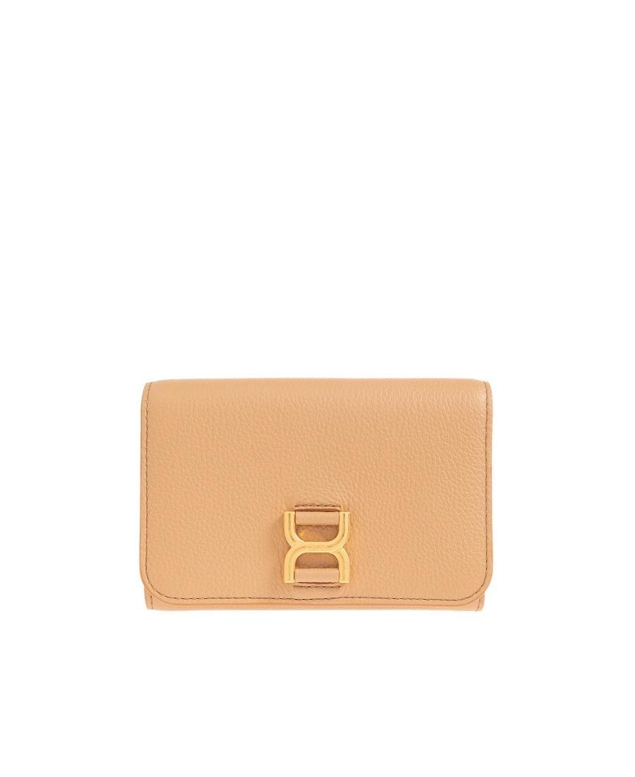 CHLOÉ Tri-fold Leather Wallet In Nude Product Image