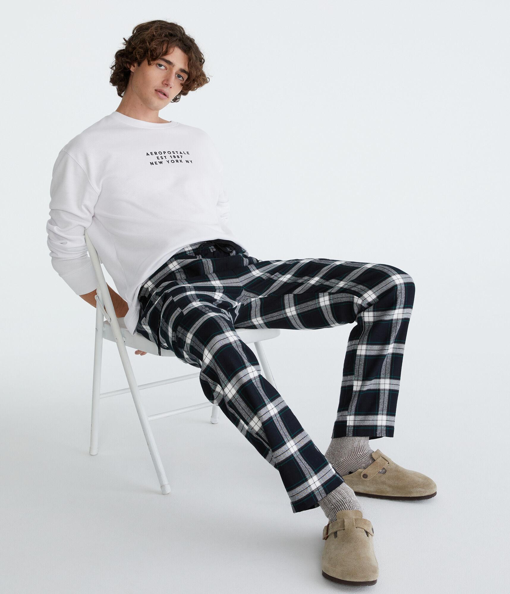 Plaid Flannel Cargo Sleep Pants Product Image