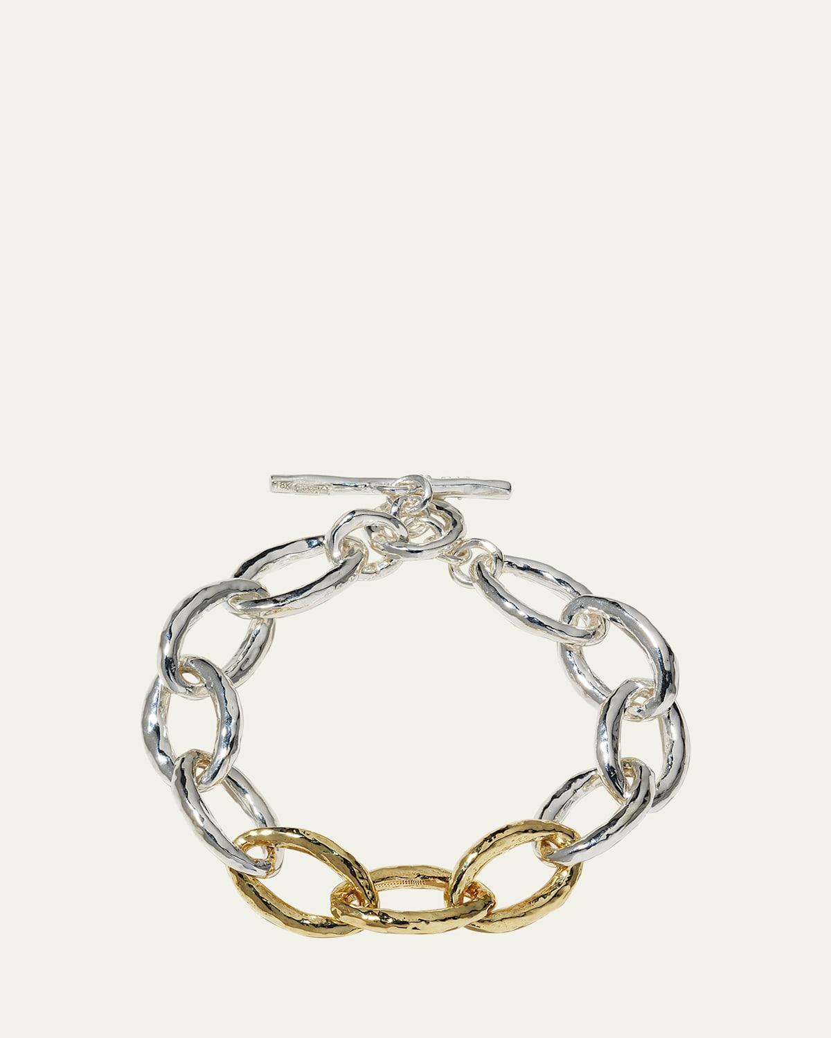 Womens Chimera Sterling Silver & 18K Gold Classico Mini Bastille Link Bracelet Product Image