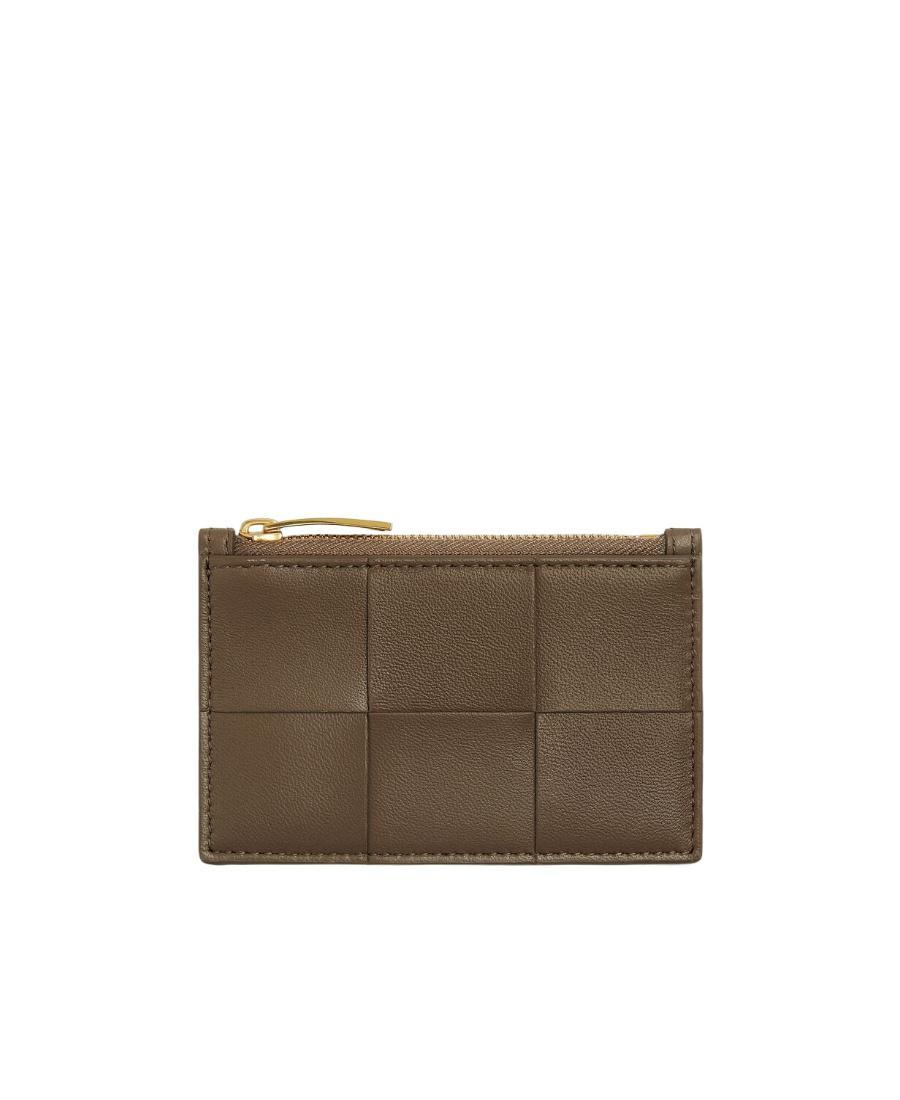 BOTTEGA VENETA Card Zipper Card Bag In Green Product Image