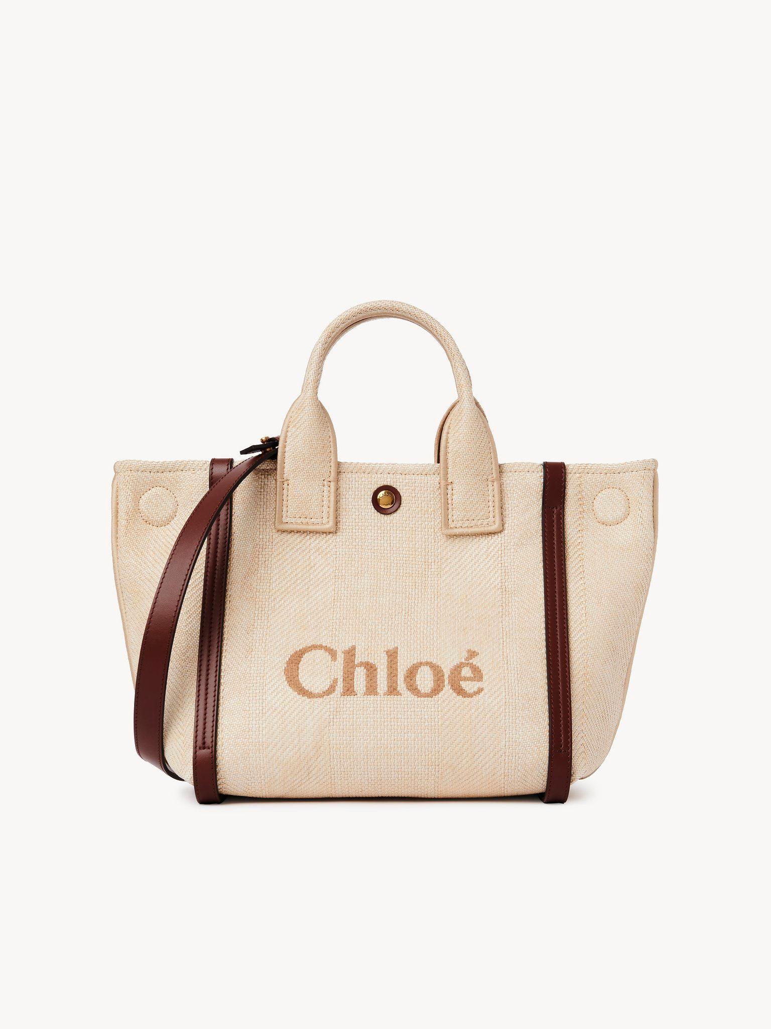 Small Chloé Carry tote bag in raffia-effect fibers Product Image