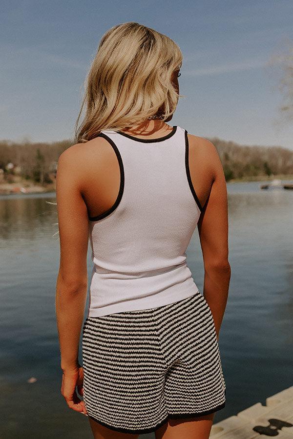 Lake Life Seamless Tank in White Product Image