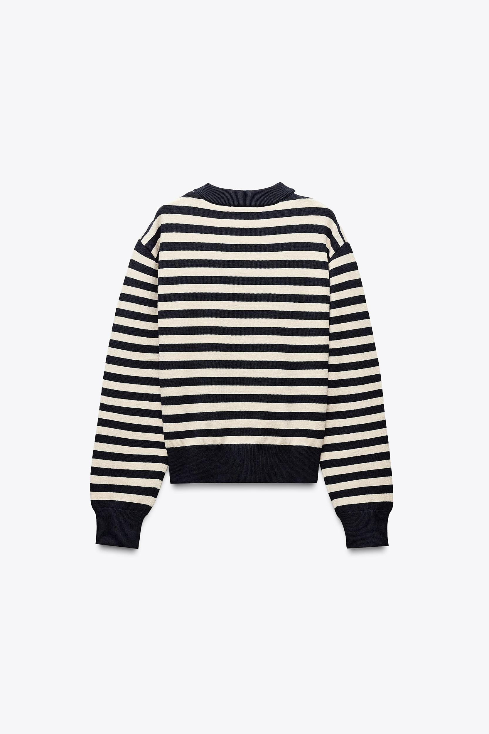 STRIPED KNIT SWEATER Product Image